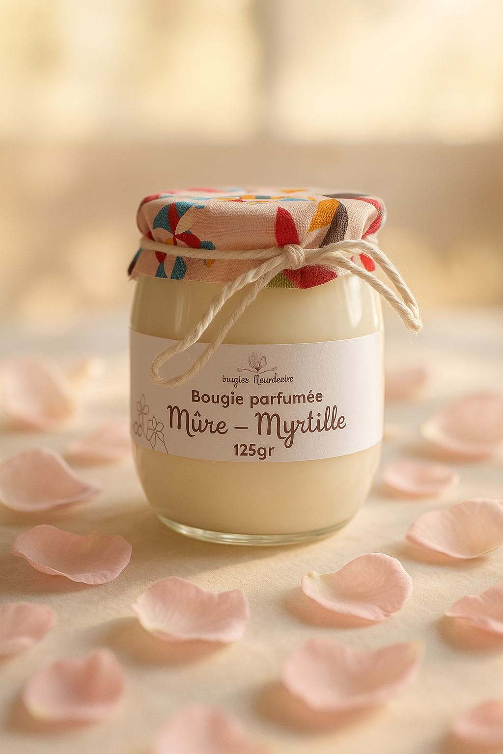 Bougie Mûre-Myrtille en pot de verre recyclé